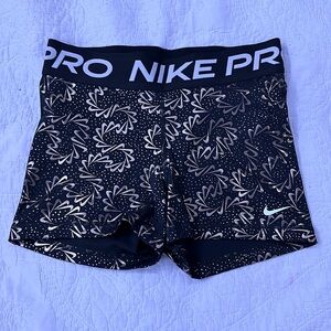 Nike Pro Black and Gold Shorts